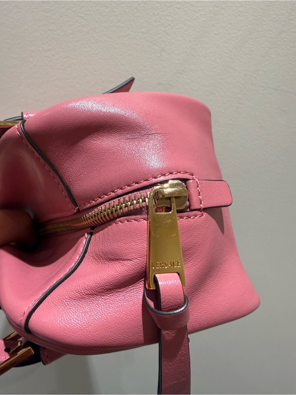 Versace Bowling Shoulder Tag Bag - Dragonfruit - Picture 7 of 9